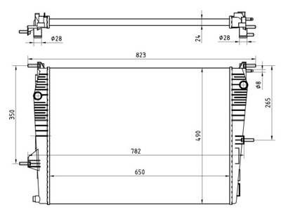 РАДИАТОР ВОДЫ R.MEGANE 08- SCENIC 09- NRF 53965