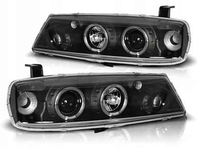 ŽIBINTAI OPEL CALIBRA RINGI + HALOGENAS LED SONAR BLACK 