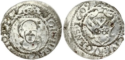 Zygmunt III Waza. Szeląg 1609 (R) Rare