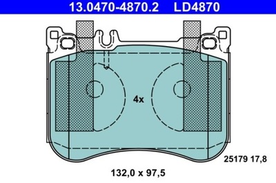 КОЛОДКИ ТОРМОЗНОЙ MERCEDES W222 S-KLASA 12- ПЕРЕД