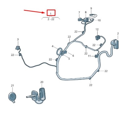 Skoda rapid nh передня частина правий door проводка harness rhd 5jh971120hd фото №1