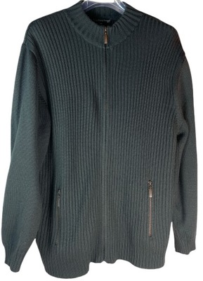 Sweter wełniany XL kardigan wełna merino wool