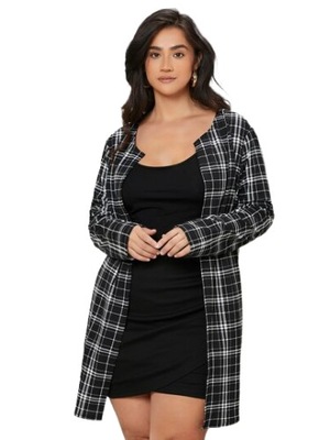 SHEIN PLUS SIZE NARZUTKA DAMSKA W KRATKĘ 48 ŁŁA