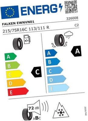 FALKEN EUROWINTER VAN01 215/75R16 113/111 R PRZYCZEPNOSC AL SNIEGU (3PMSF),  