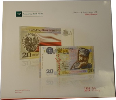 FOLDER DO BANKNOTU NIEPODLEGŁOŚĆ 2018