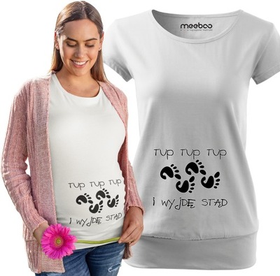 KOSZULKA CIĄŻOWA TUP TUP WYJDĘ STĄD DLA MAM TSHIRT