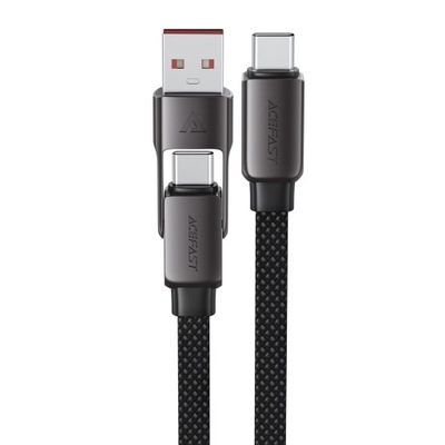 Kabel Acefast C13-05 USB-C - USB-A / USB-C 480Mb/s 3A 0.2m - czarny