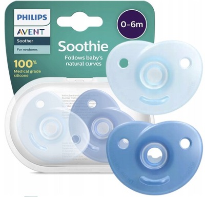 Avent Smoczek Uspokajający Soothie 0-6m Boy 2szt