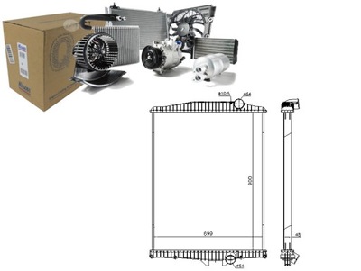 Радиатор двигателя volvo fh12 fm fm10 fm12 fm7 fm9 фото №1