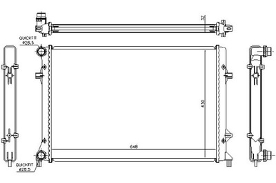 NISSENS 65307 CHLODNICA, SYSTEM COOLING ENGINE  