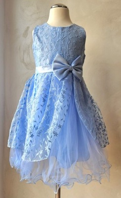 Sukienka balowa dla dziewczynki błękitna 14 lat