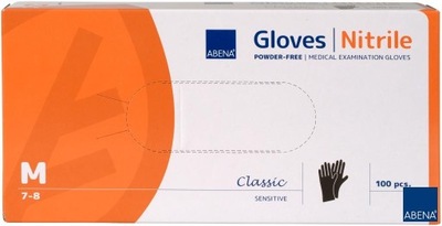 Rękawiczki RĘKAWICE nitryl CZARNE Abena M 100 szt