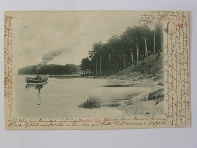 Mazury J. Niegocin brzeg morenowy parowiec 1901