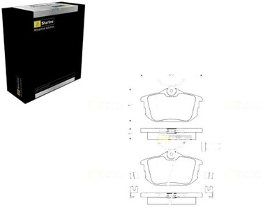 STARLINE ZAPATAS DE FRENADO VOLVO S40/ V40 97/ MITSU  