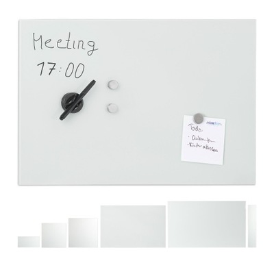 Tablica Szklana Magnetyczna Pisanie Zmazywanie Relaxdays 60 x 40 cm