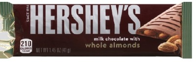 HERSHEY'S Milk Chocolate Almonds Czekolada 40g