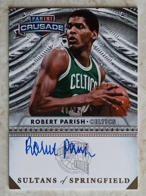 PANINI CRUSADE 2013-14 SULTANS OF SPRINGFIELD ROBERT PARISH AUTO 48/75