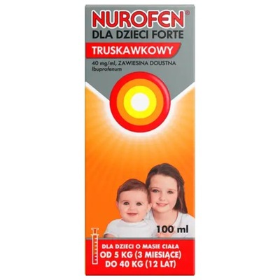 NUROFEN FORTE Syrop truskawkowy dla dzieci 100 ml