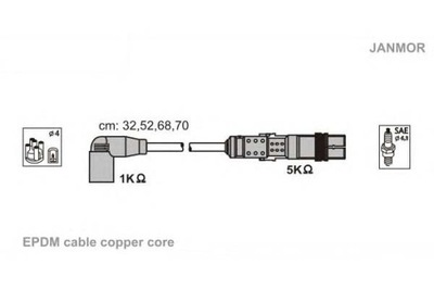 Janmor дроти запалювання kpl. audi vw фото №1