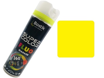 BOSTIK Farba w sprayu fluorescencyjna 500ml żółta
