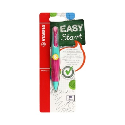 Ołówek 1.4mm/HB lewa ręka tur/róż EasyErgo Stabilo