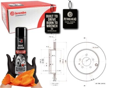 Гальмівні диски гальмівні 2szt. задня mazda cx-7 cx-9 2.2d-3.7 #petrolhead pro+ kit2 фото №1