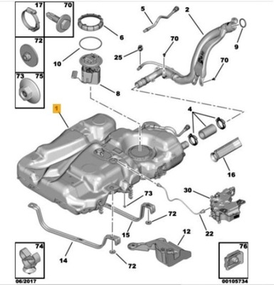 DEPÓSITO BAK 9819327580 BOMBA COMBUSTIBLES FLOTADOR JUMPY EXPERT 3 PROACE VIVARO  