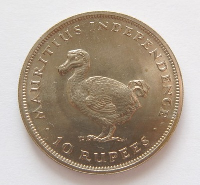 M82/ MAURITIUS 10 RUPII 1971 PTAK DODO