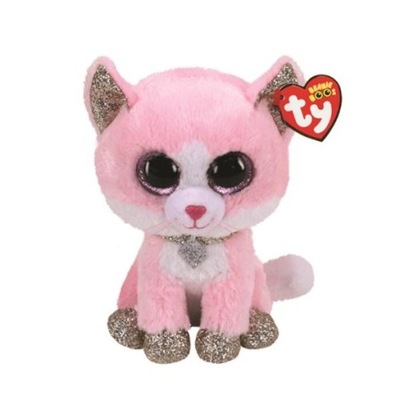 Maskotka Pluszak TY kot różowy - fiona 15 CM