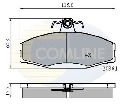 PADS BRAKE COMLINE (ODP.GDB473/GDB1280) FORD SIERRA/FELICIA/CADDY 96-  