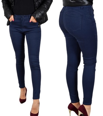 Spodnie Jeansy Wysoki Jeansowe Push Up PLUS SIZE