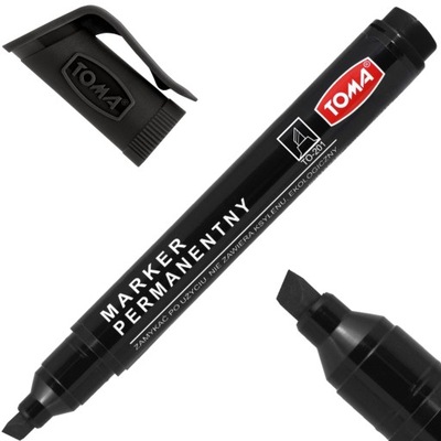 Marker Permanentny TOMA TO-201 ścięty czarny