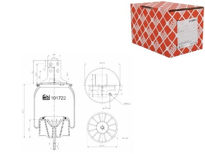 BOLSA DE AIRE NEUMÁTICA SUSPENSIONES PNEUMATYCZNEGO PARTE TRASERA P IVECO EUROSTAR EUROTECH MP  