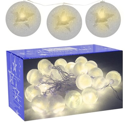 Lampki CHOINKOWE LED białe ciepłe wewnętrzne świąteczne dekoracje gwiazdki