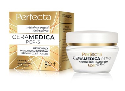 PERFECTA CERAMEDICA PEP-3 50+ PRZECIWZMARSZCZKOWY KREM 50 ML