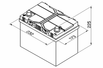 BOSCH АКУМУЛЯТОР BOSCH 12V 60AH 540A S4 L + 1 232X173X225 B00