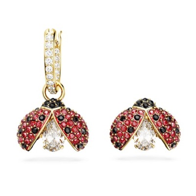 SWAROVSKI - Kolczyki Idyllia Ladybug RED/GOS