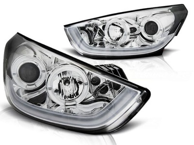 FAROS HYUNDAI TUCSON IX35 10-13R DIODO LUMINOSO LED TUBE CROMO  