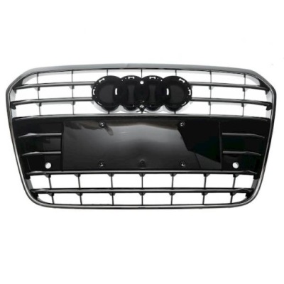 Audi a6 c7 решітка радіатора решітка  срібляста середня хром фото №1