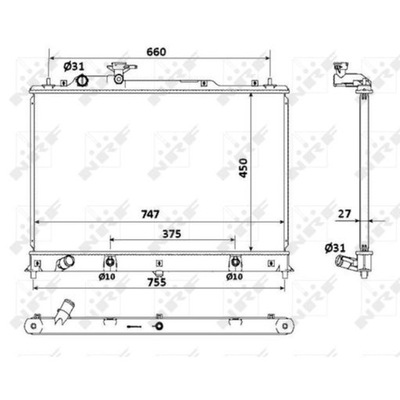 NRF RADUADOR MAZDA CX-7 2.3 MZR DISI TURBO /AUTOMAT/  