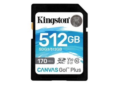 Karta pamięci KINGSTON Canvas Go! Plus SDXC 512GB