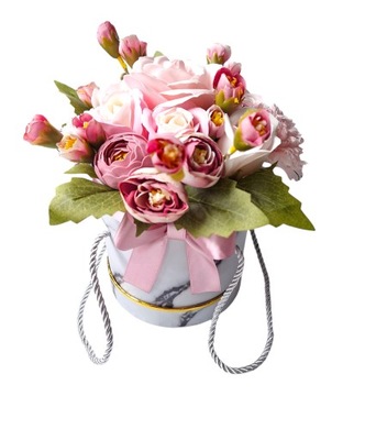 Bukiet kwiatów Flower Box kwiaty mydlane prezent dla mamy dla żony +Gratis