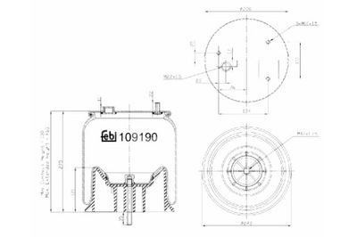 FEBI BILSTEIN DUMPLĖS PAKABOS PNEUMATINIO GAL. P DAF CF CF 65 CF 