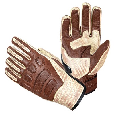 Skórzane rękawice motocyklowe W-TEC Retro Gloves L