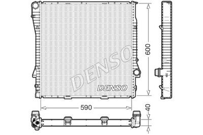 DENSO РАДИАТОР ДВИГАТЕЛЯ ВОДЫ BMW X5 E53 3.0-4.8 01.00-10.06