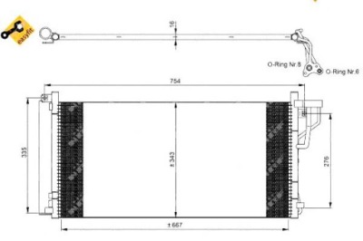 Nrf конденсатор кондиціонера hyundai grandeur 06- nr фото №1