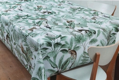 Cerata obrus na wymiar DŻUNGLA MAŁPKI BANANOWCE