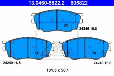 TRINKELĖS STABDŽIŲ - KOMPLEKTAS 13.0460-5822.2 