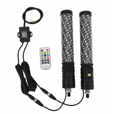 2SZT LAMPA BICZOWA LED RGB KONTROLA DŹWIĘKU ZDALNE STEROWANIE PLUG AND PLAY