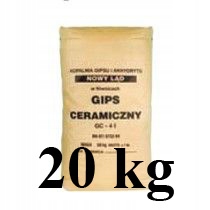 GIPS CERAMICZNY DO ODLEWÓW BIAŁY MODELARSKI 20 kg